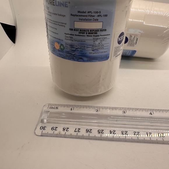 PURELINE Refrigerator Water Filter 2 Pack Model PL100S GE MWF Replacement - Picture 8 of 13